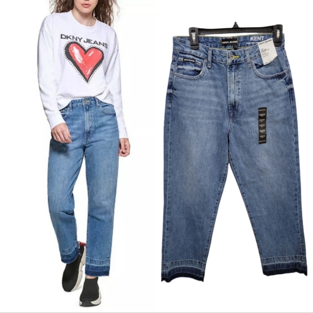 DKNY JEANS Women Kent High Rise Straight Leg Ankle Jean 28/6 NWT